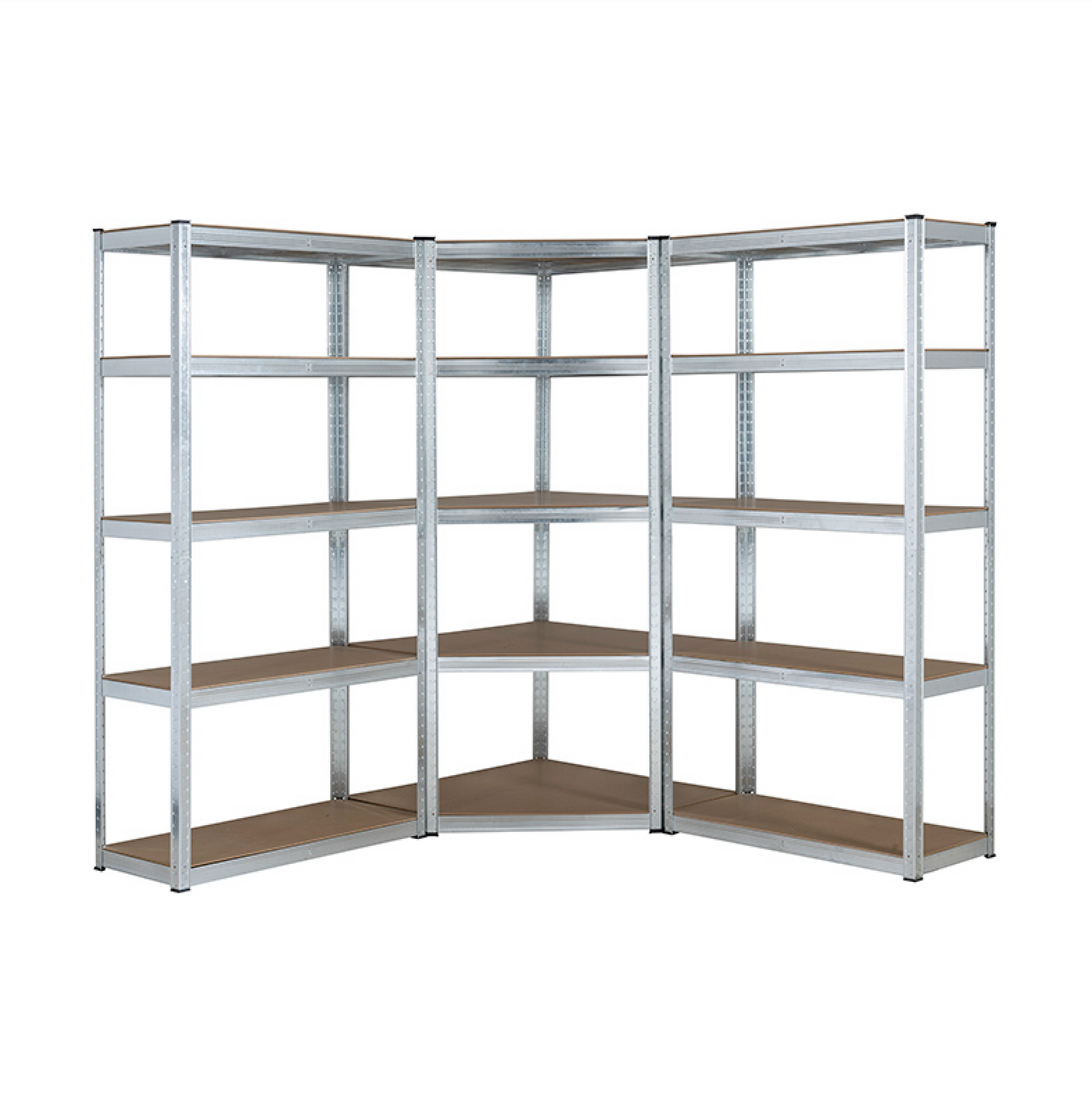 metal corner shelving unit