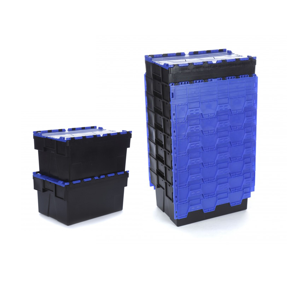 10 DE CROC BOX - 56 LTR Boîte fourre-tout de rangement en plastique durable extra solide 310 mm H x 400 mm L x 600 mm P