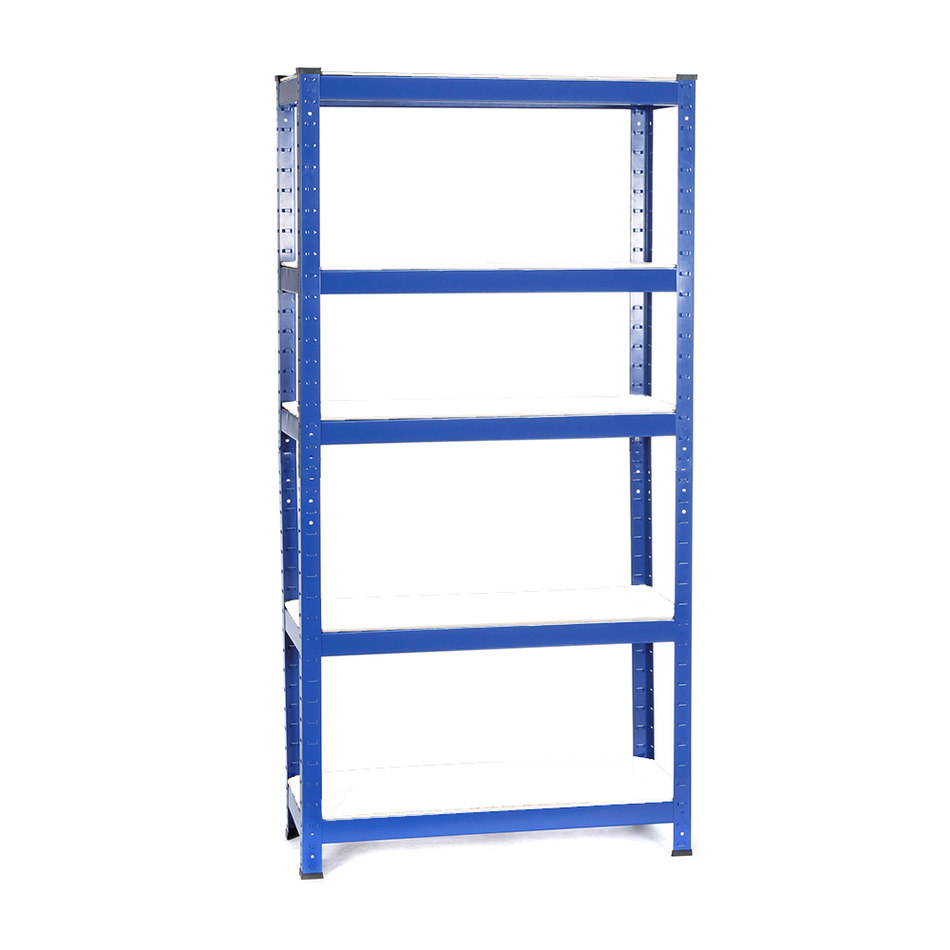 Étagère de garage – Rayonnage 5 niveaux avec étagères en mélamine 1500 mm H x 750 mm L x 300 mm P – 175 kg UDL par étagère