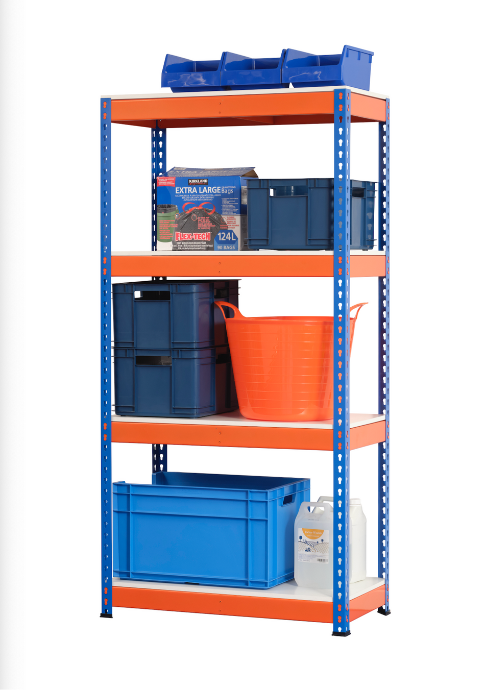 Étagère industrielle robuste 4 étagères en mélamine - 1800 mm H x 900 mm L x 600 mm P - 400 kg UDL par étagère