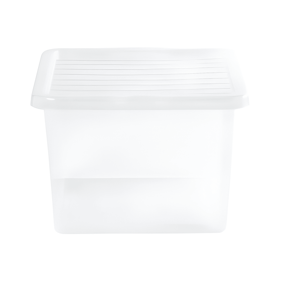 Wham Bam Crystal 60L Storage Boxes | Clear Plastic Storage Tubs with Lids